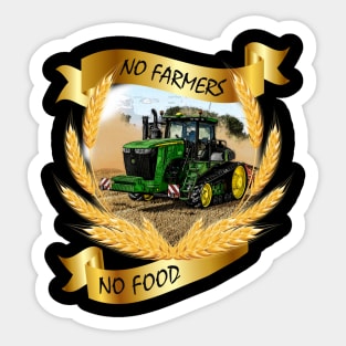 No farmers no food with us tractor Sticker